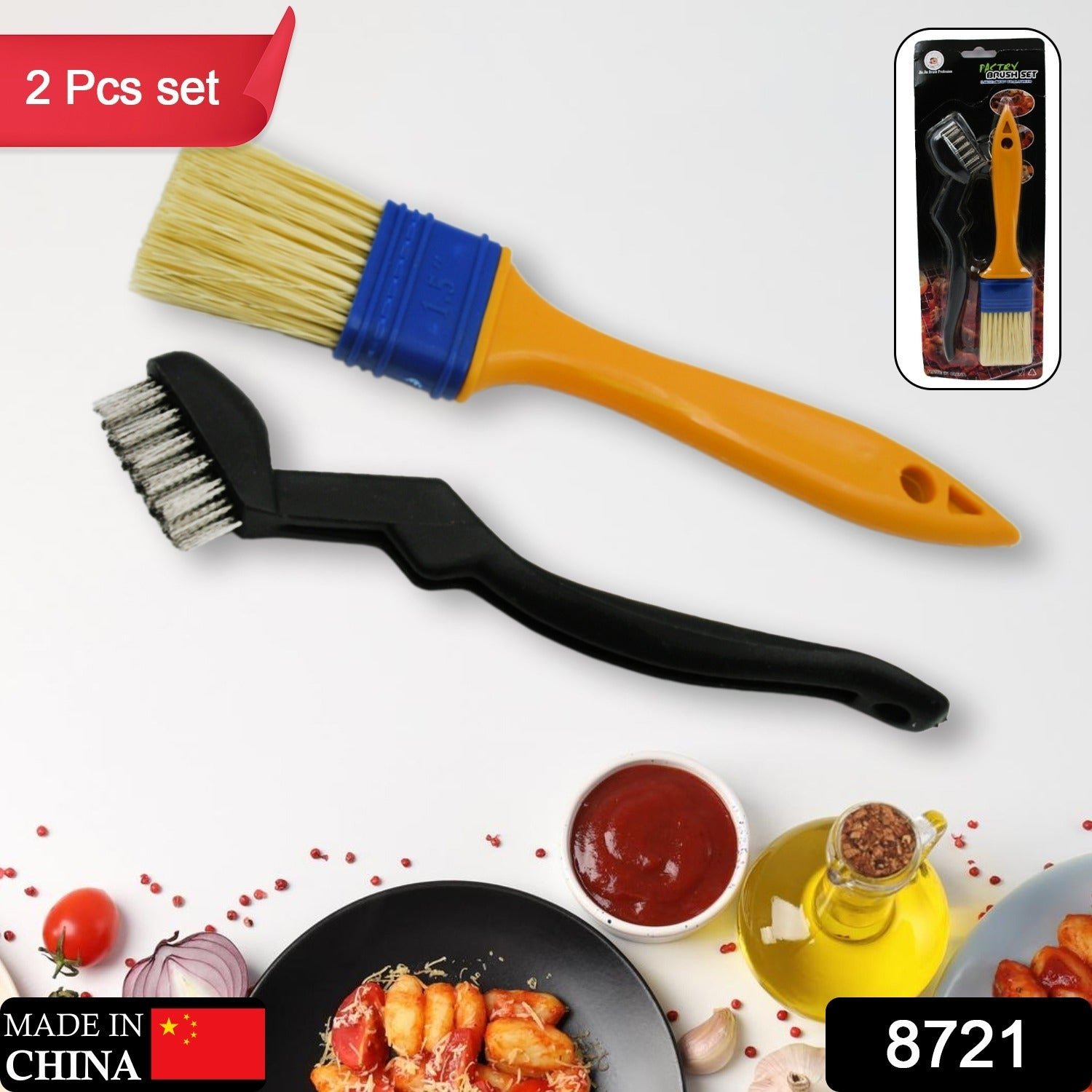 Multifunction Basting Brush – Cooking & Baking Set (2 Pcs) - Image 2