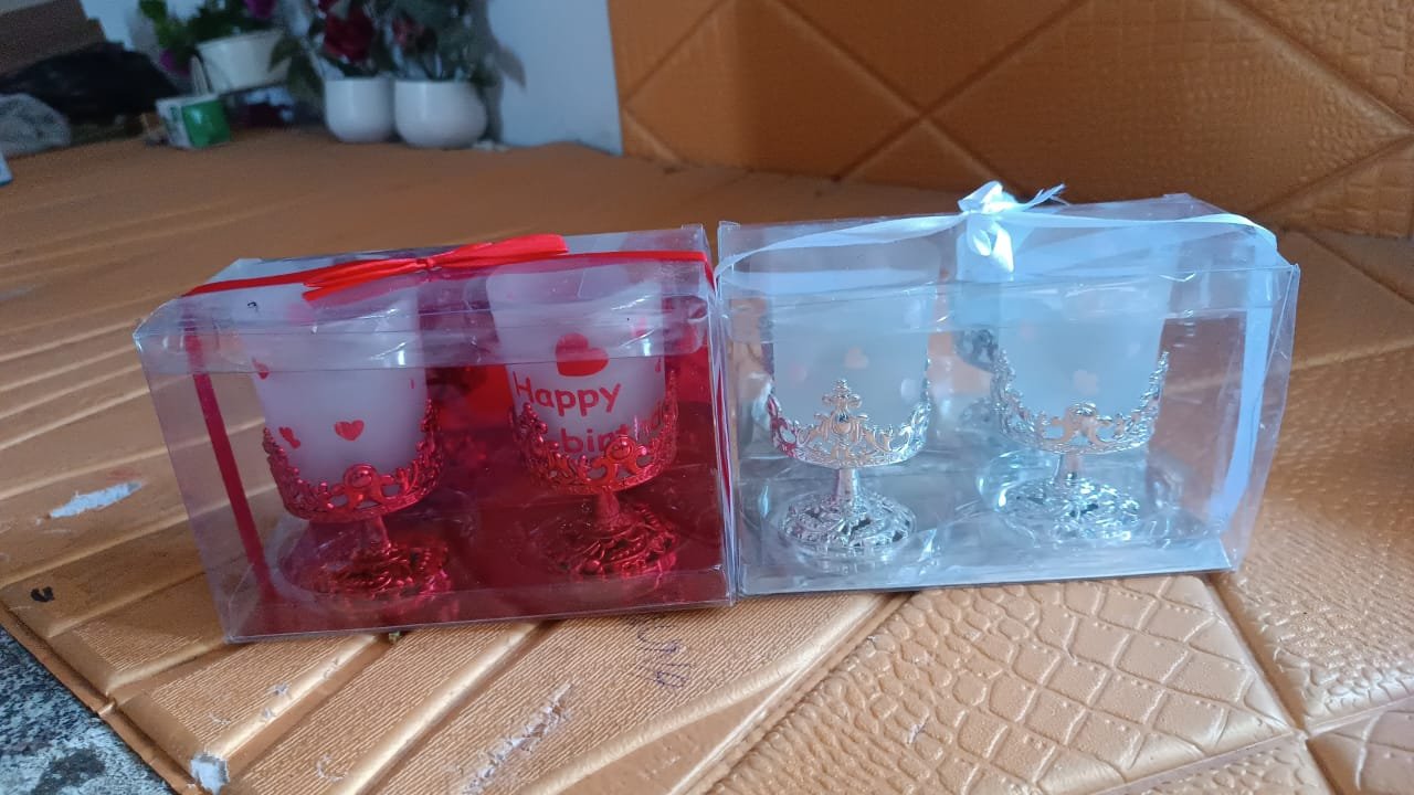 Tealight Holder Stylishly Shaped Candle Diya Stand Plastic Beautiful Design Festival, Diwali (2 Pc / Mix Design) - Image 7