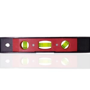 Mini pocket level ruler with three bubbles for precise leveling.