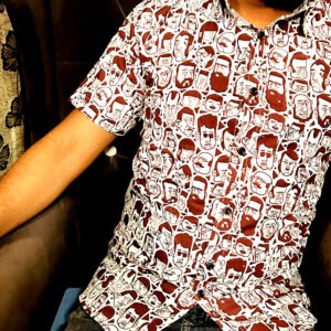 Mens Cotton Printed Shirt Fabric (2.5 Mtr)