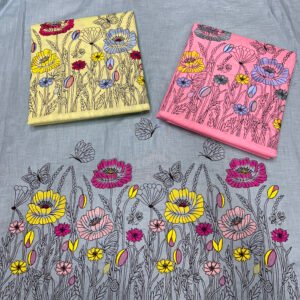 Embroidery Boutique Suit Linnen Cotton Base (No Dupatta)