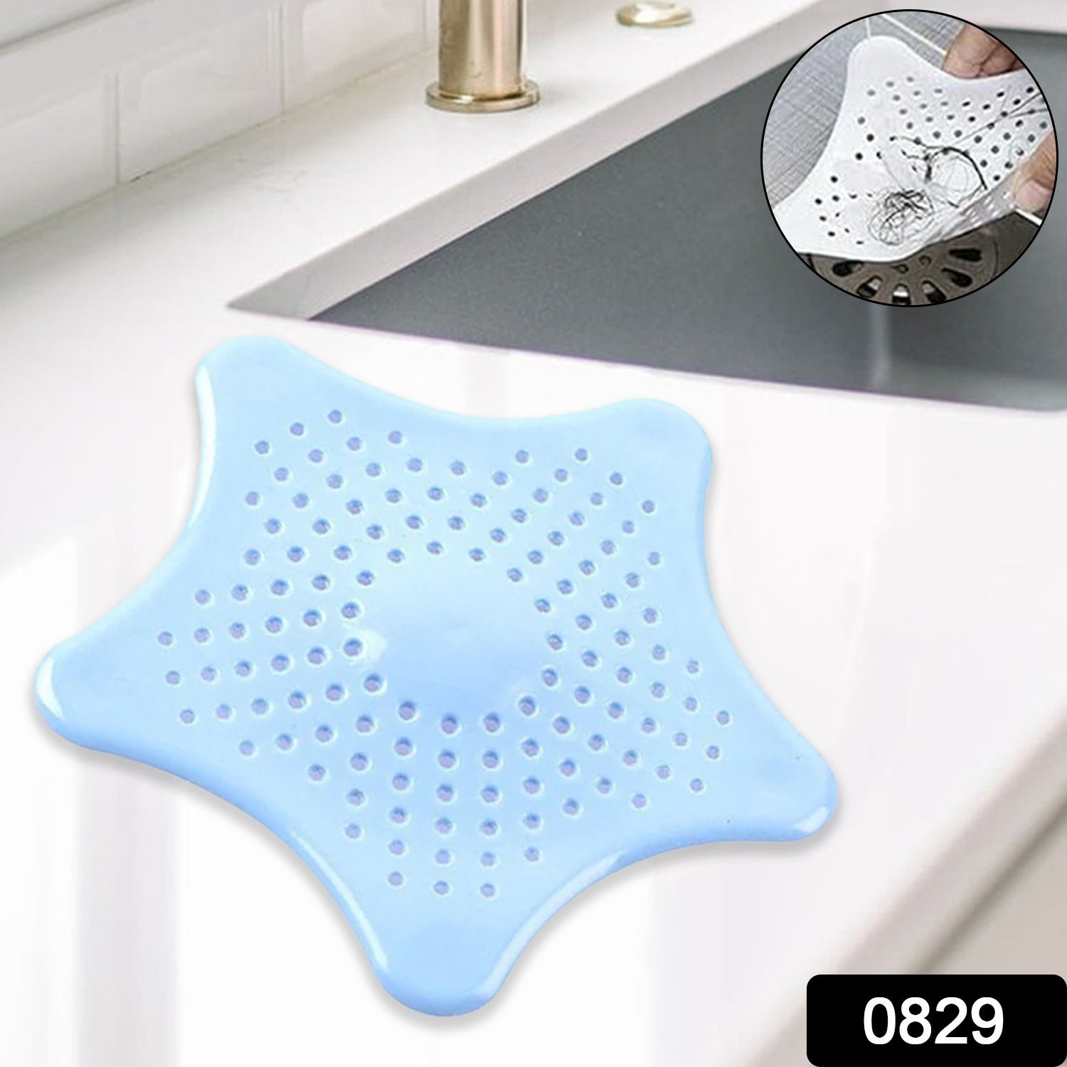 Silicone Star Shaped Sink Filter Bathroom Hair Catcher Drain Strainers for Basin - Image 2