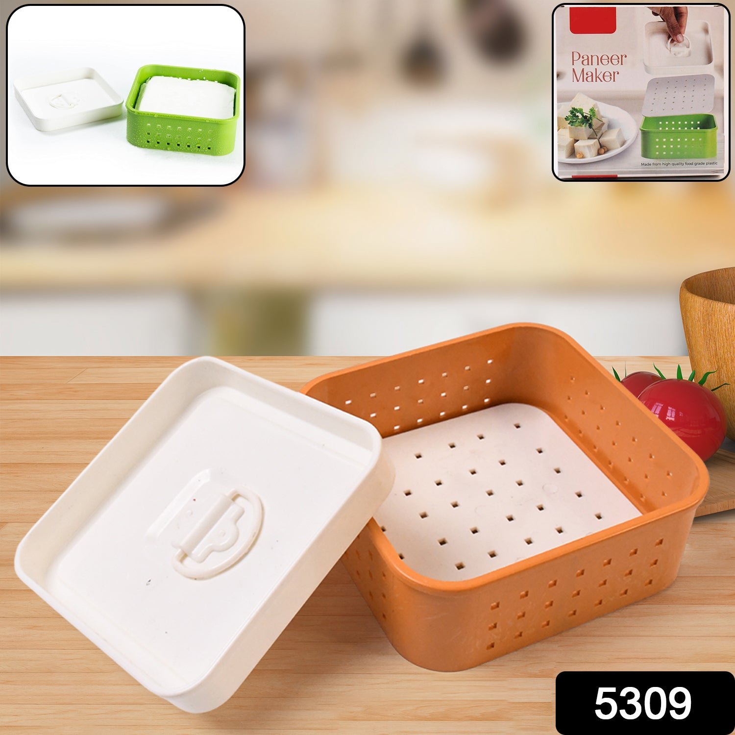 Square Shape Paneer Maker with Lid, Tofu & Sprouts Mould - Image 2