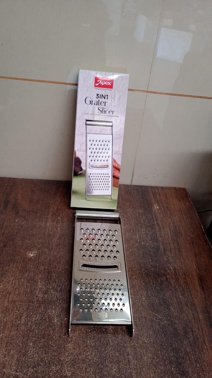 Apex Stainless Steel Grater & Slicer (3 in 1) - Image 8