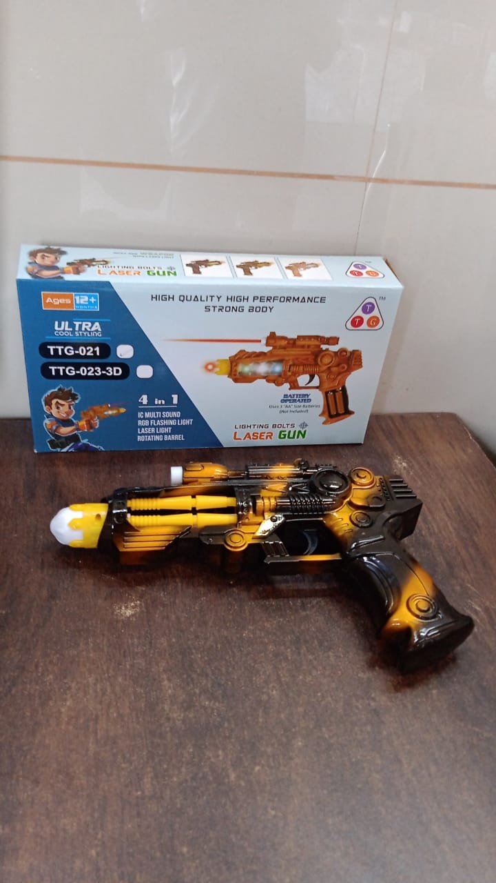 TTG LED Laser Gun Toy – Battery Operated Space Blaster with Flashing Lights & Sound (1 Set) - Image 7