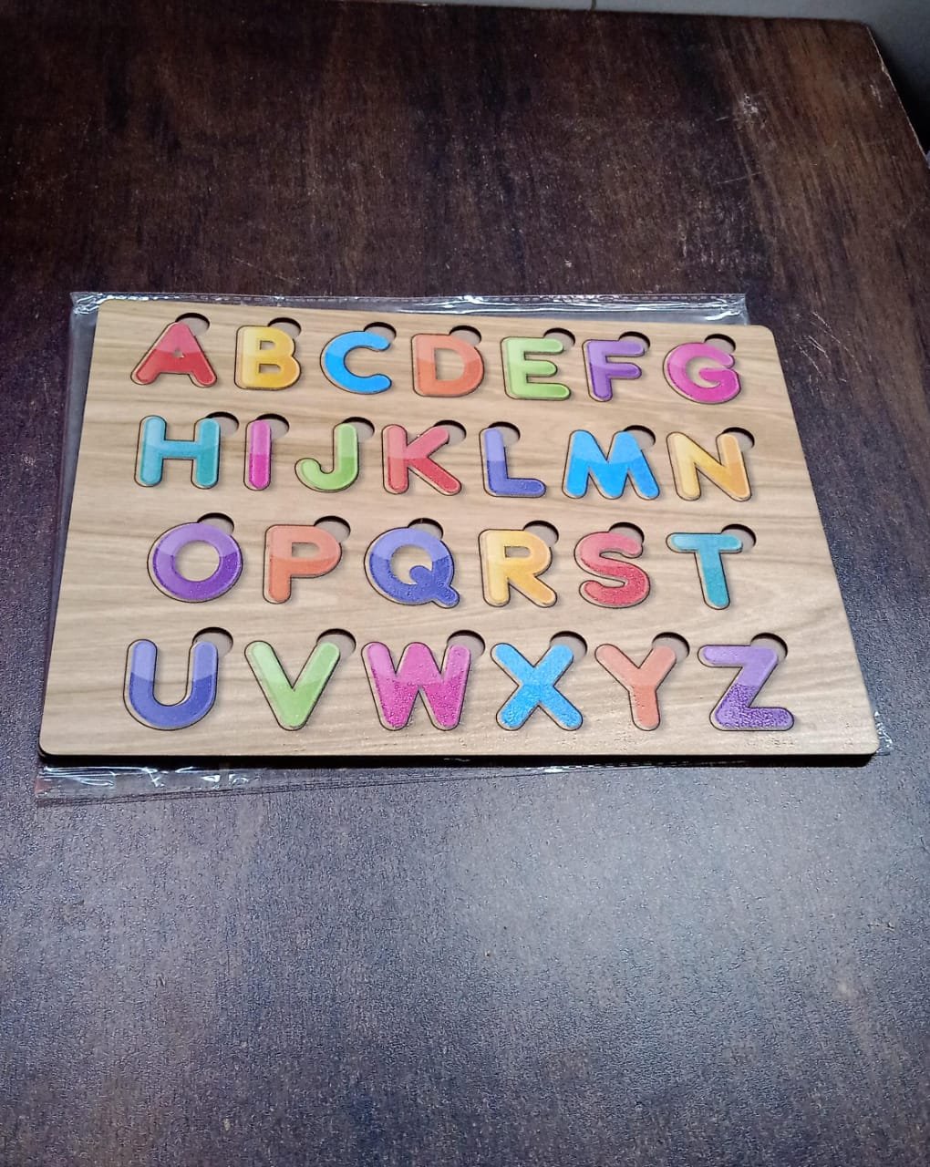 Wooden Puzzle Board ABC Letters Shapes Educational Learning Toys (1 Set) - Image 7