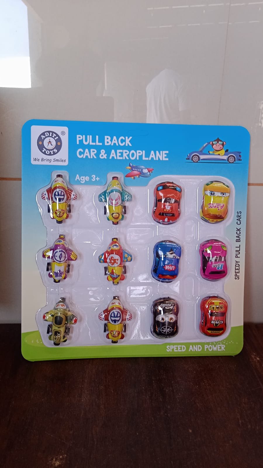 Mini Pull Back Car & Aeroplane PVC Plastic Pull Back Car Cartoon Toys (12 Pcs Set) - Image 8