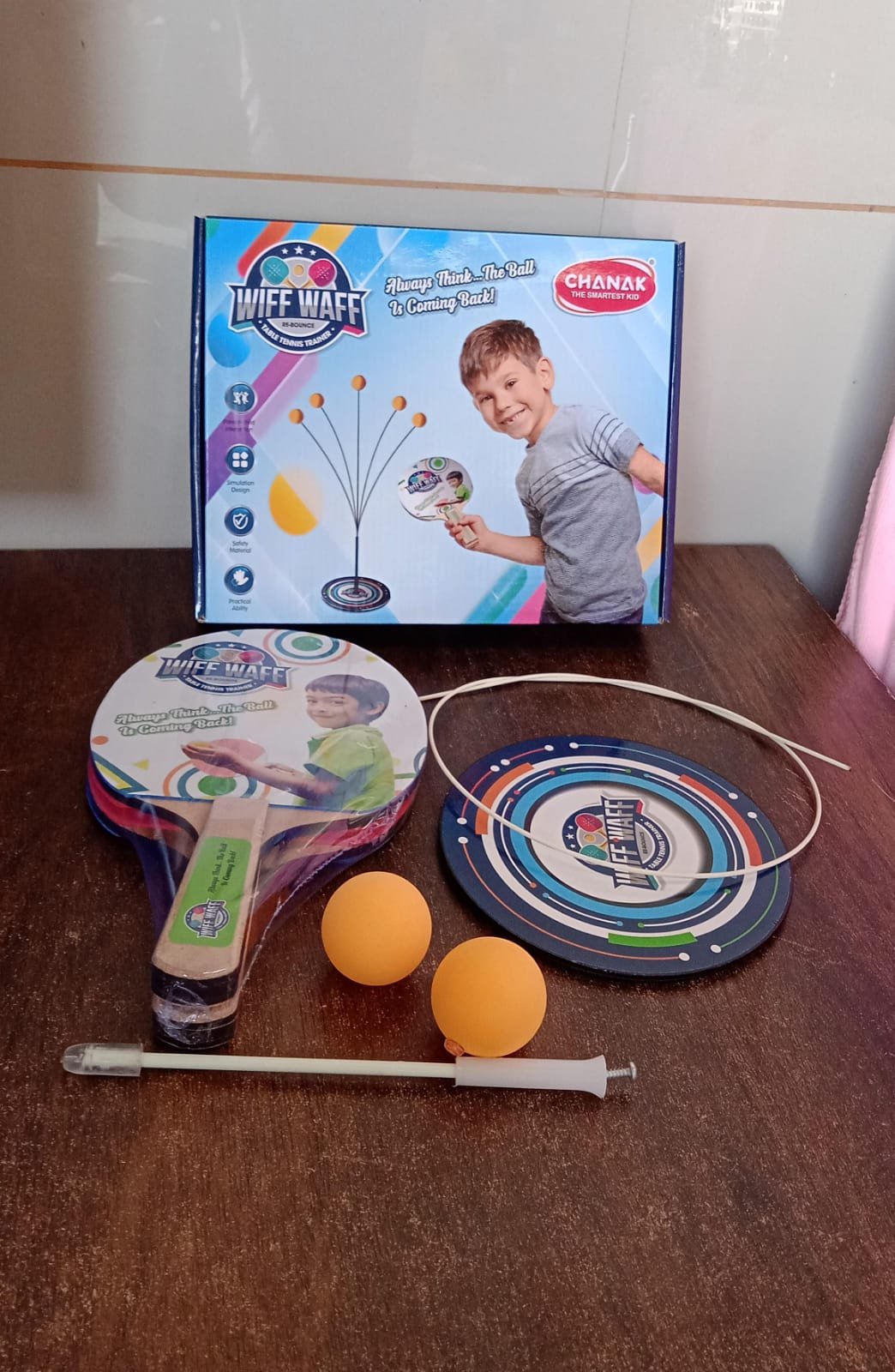 Portable Wiff Waff Rebound Table Tennis Trainer Set (1 Set) - Image 11
