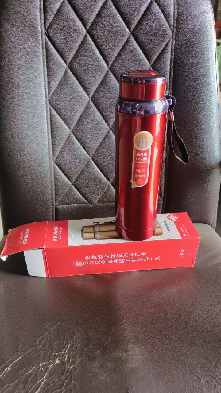 Vacuum Insulated Stainless Steel Bottle, Double walled (Approx 1000 ML / 1 Pc / Mix Color) - Image 9