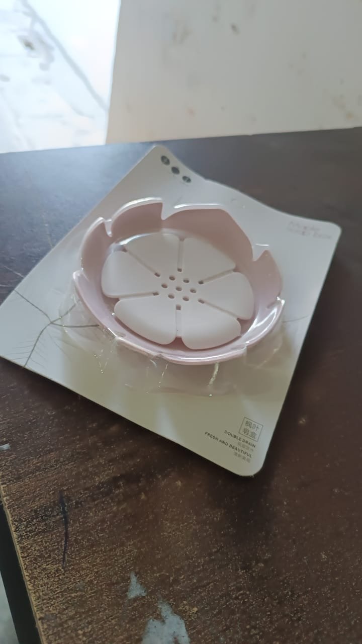 Plastic Flowers Soap Dish Bathroom Accessories Set Shower Gift ,Sabudani (1 Pc) - Image 7