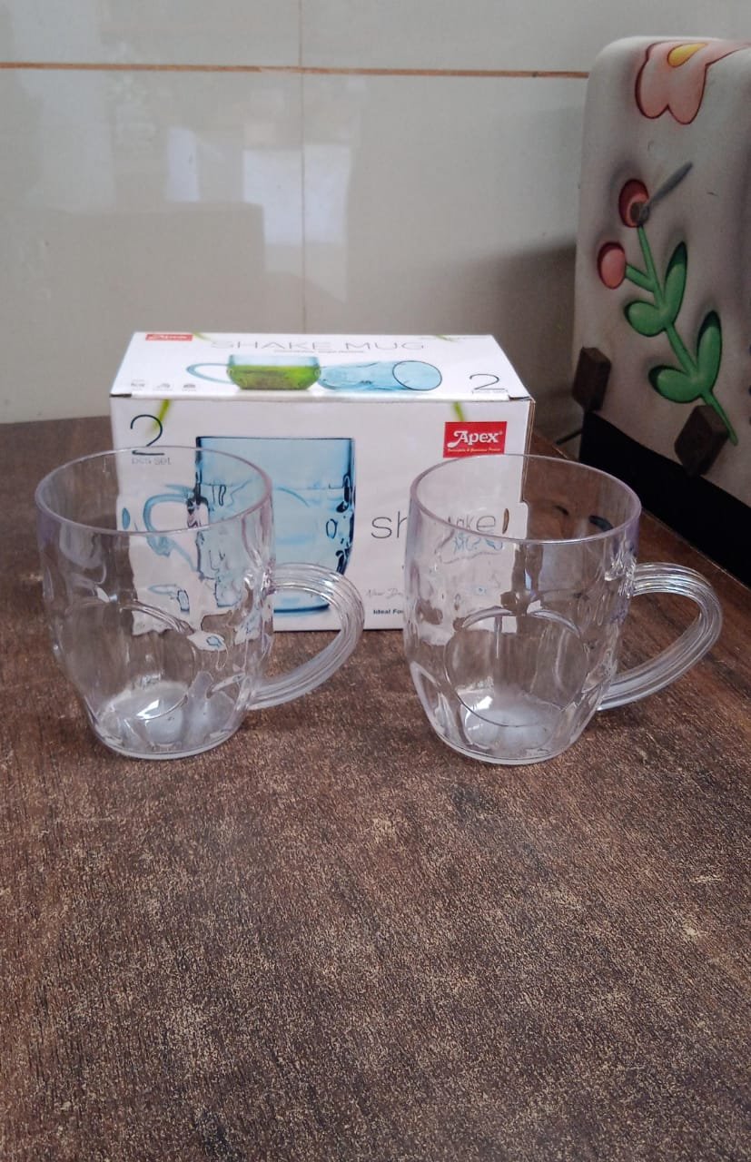 Apex Shake Mug Set – 2 Pieces Durable Plastic Mugs (350ml) Approx - Image 8