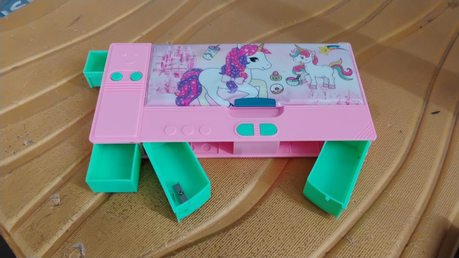 Multi Purpose Gadget Jumbo Pencil Box Compass Jumbo 2 Side Slot Geometry Box Compass Use School , Traveling & Studio - Image 7