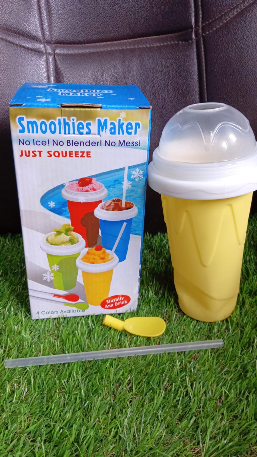 Smoothies Maker Cup, Magic Quick Frozen Smoothies Cup Cooling Cup Double Layer Squeeze Cup Slushy Maker (1 Pc) - Image 8