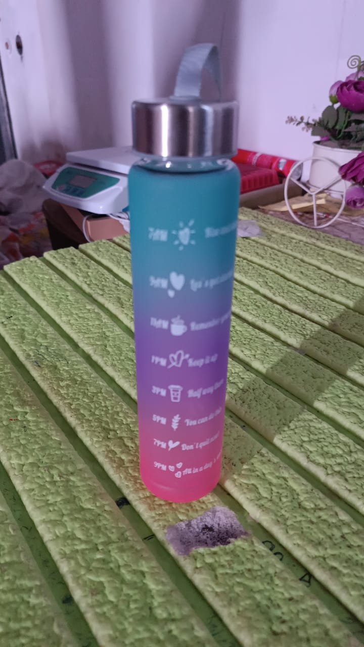Plastic Motivational Water Bottle (300 ML) - Image 10