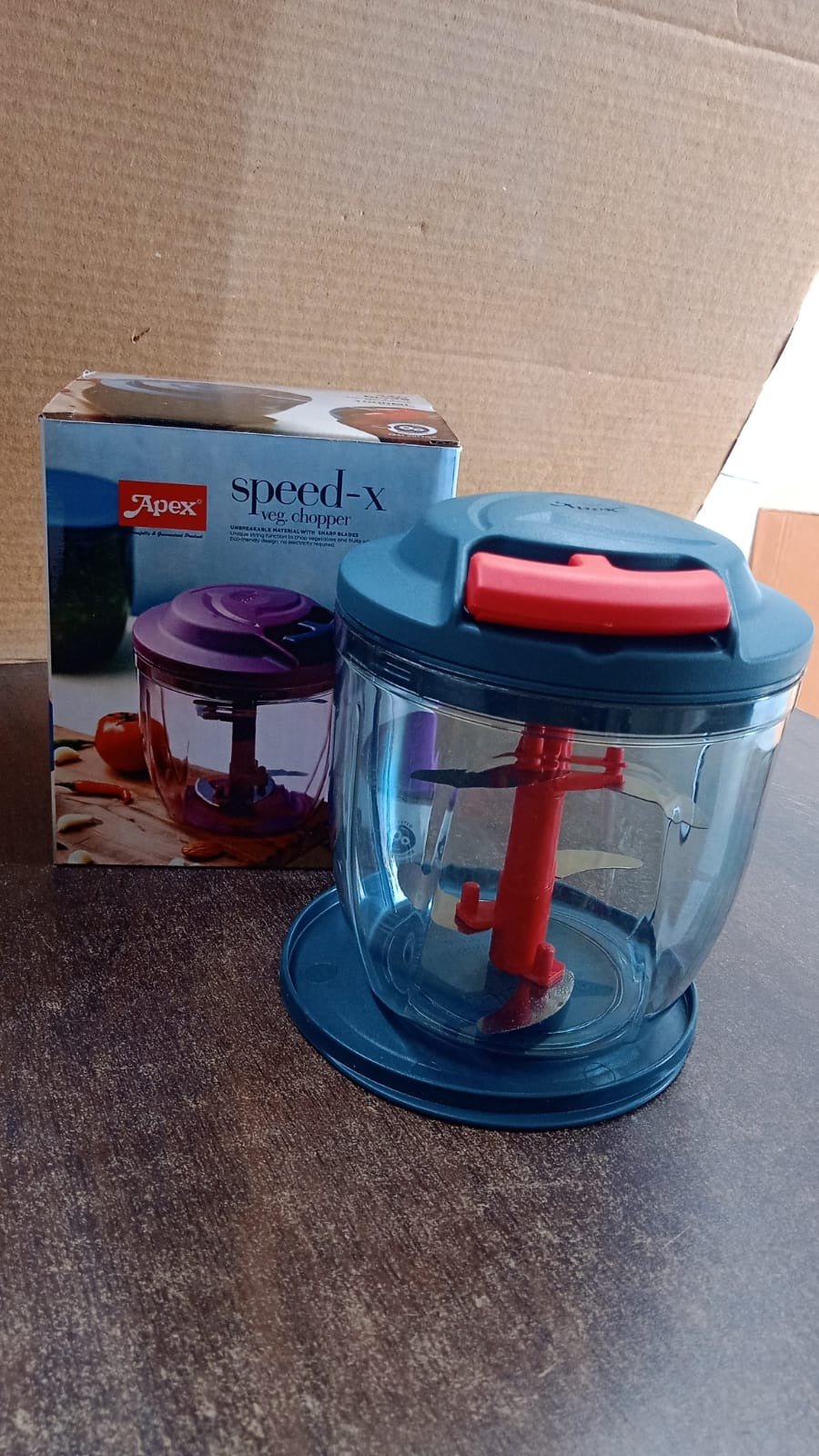Apex Speed-X Hand-Powered Vegetable Chopper (1000 ML) - Image 7