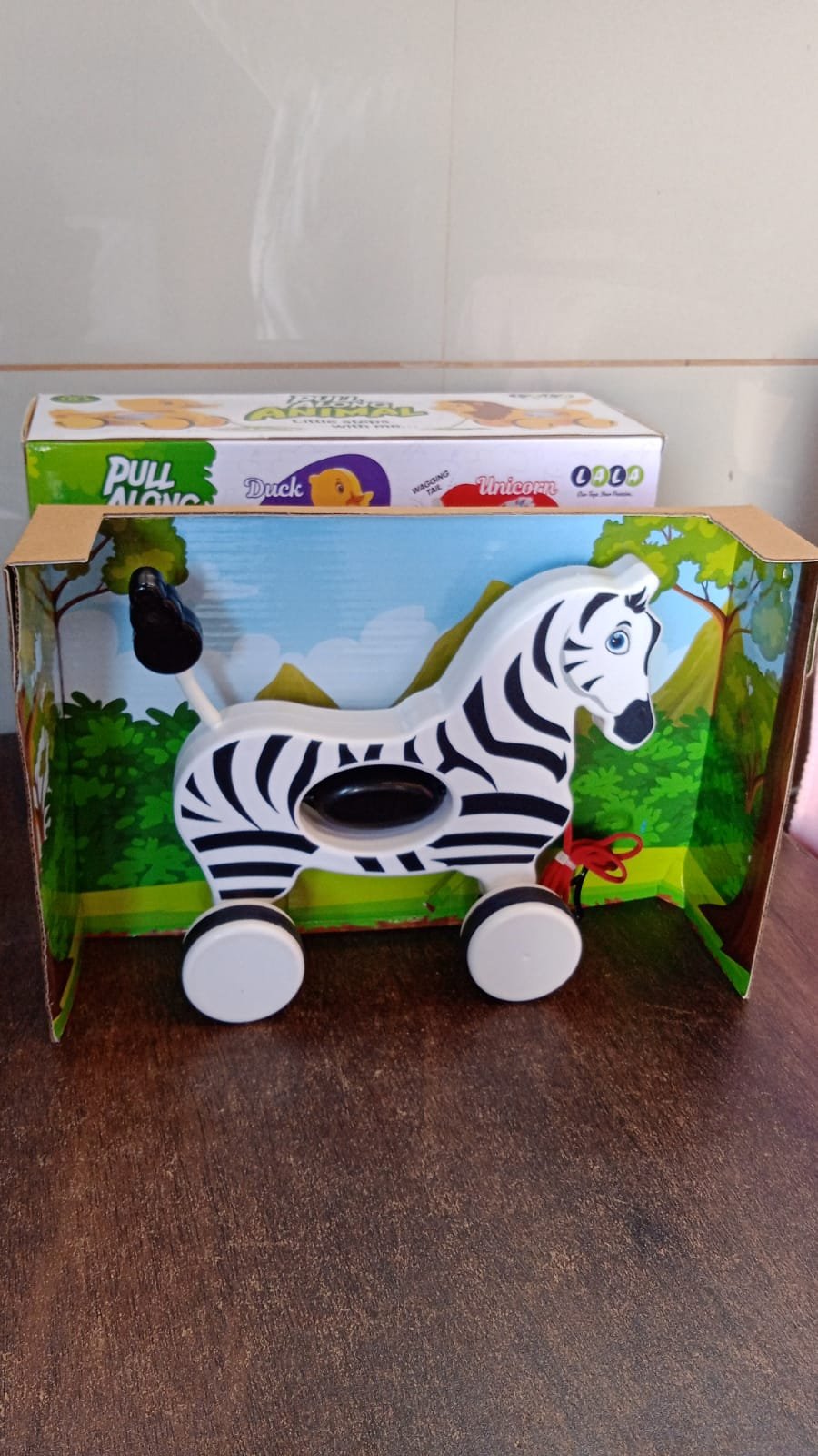 Zebra Pull Along Toy Baby Early Walking Pull Toy Rope Toy for Babies Walking Toy - Image 7