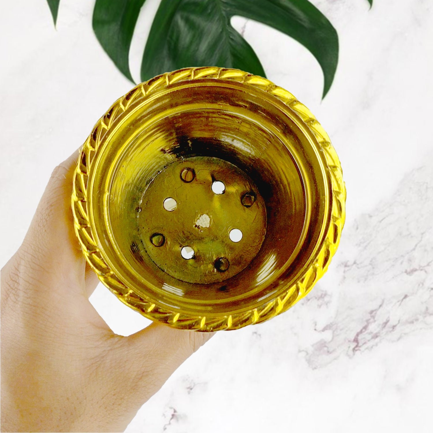 Plastic Flower Valencia (Pot) Home and Outdoor (1 Pc) - Image 6