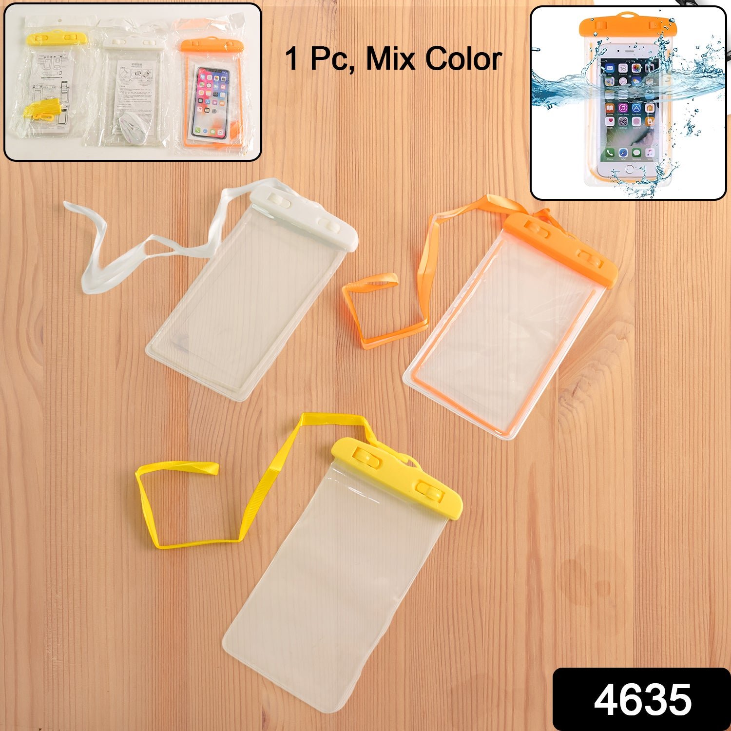 Mobile Waterproof Sealed Transparent Plastic Bag / Pouch Cover for All Mobile Phones - Image 2