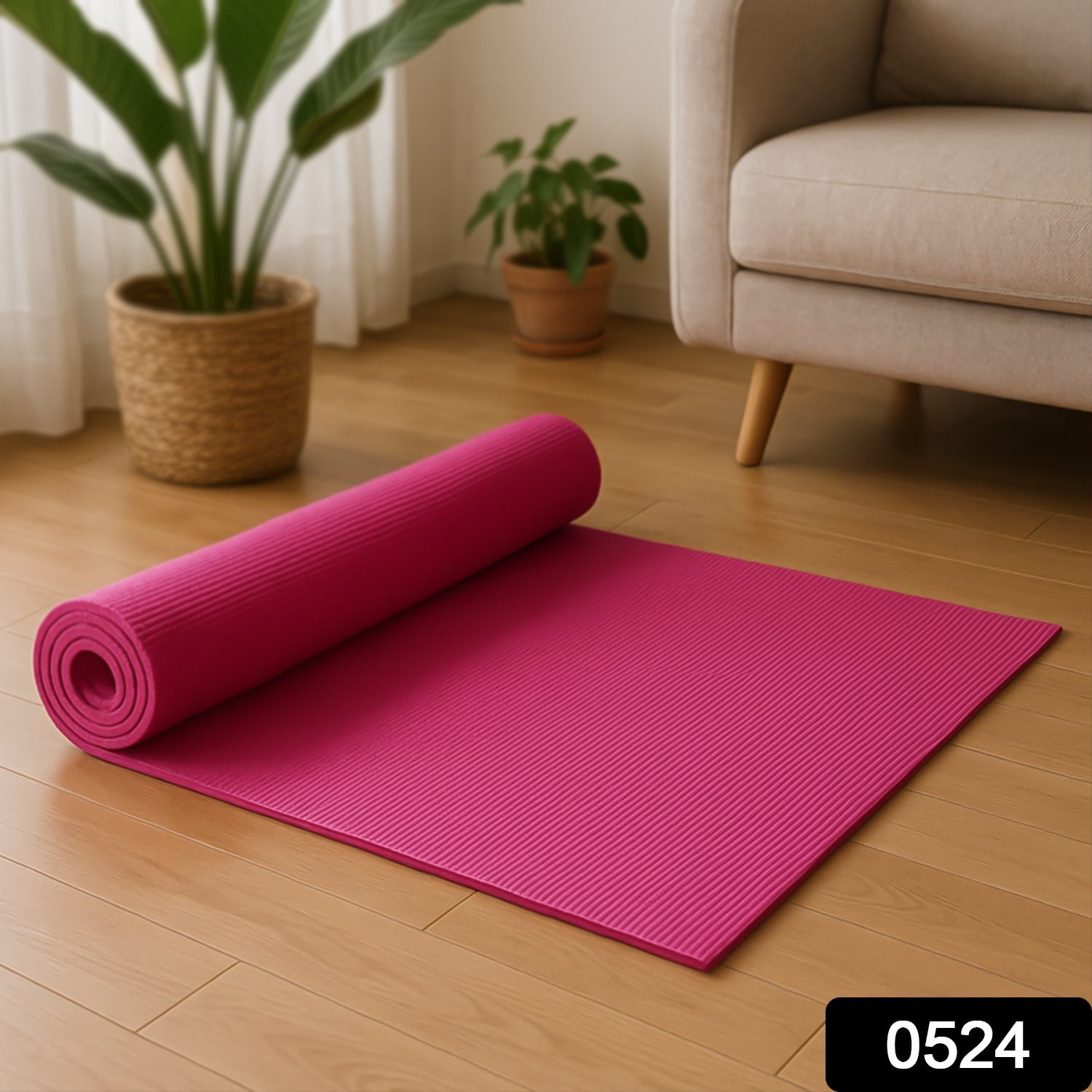 Yoga Mat Eco-Friendly For Fitness Exercise Workout Gym with Non-Slip (180x60xcm) Color may very - Image 2