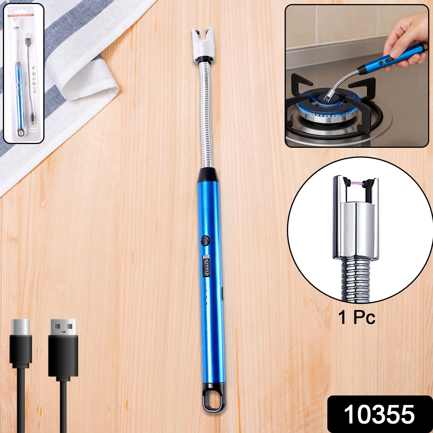 Electronic Smoking Plasma Lighters for Multipurpose Like Candles Grill BBQ (1 Pc / Mix Color) - Image 2