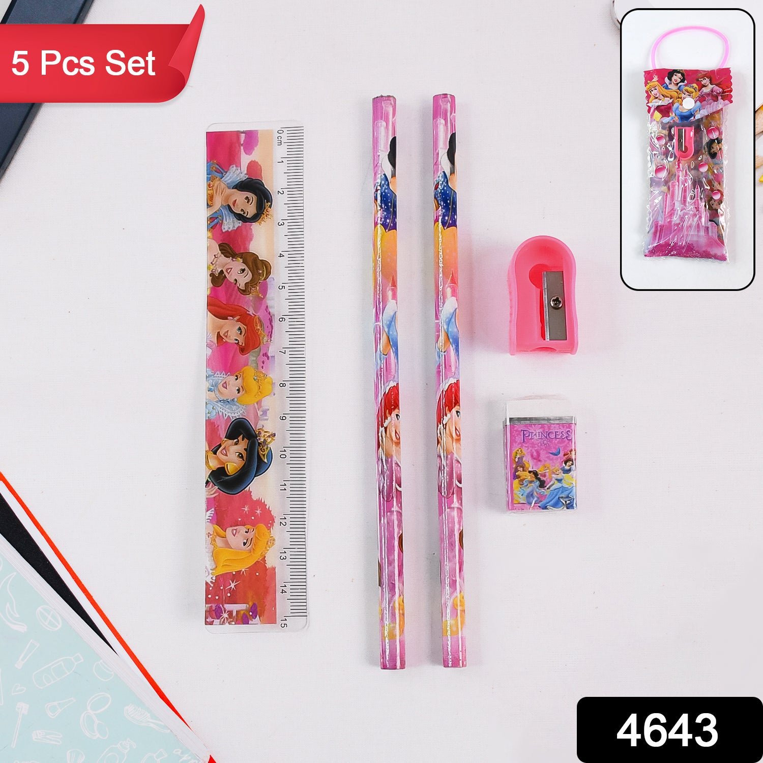 Fun & Functional! 5-in-1 Cartoon Pencil Set for School & Play (5 Pc) - Image 2