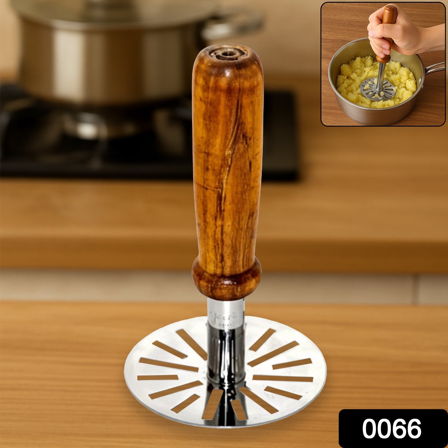 Paubhaji Masher used in all kinds of household and kitchen places for mashing and making paubhajis. - Image 2